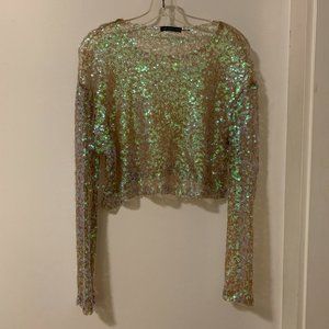 Hot & Delicious - Sequin Crop Top